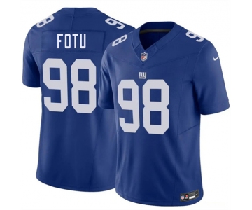 Men's New York Giants #98 Leki Fotu Blue 2026 F.U.S.E. Vapor Untouchable Limited Football Stitched Jersey