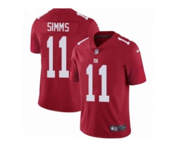 Men's Nike New York Giants #11 Phil Simms Vapor Untouchable Limited Red Alternate NFL Jersey