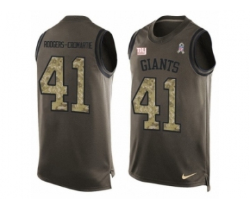 Men's Nike New York Giants #41 Dominique Rodgers-Cromartie Limited Green Salute to Service Tank Top NFL Jersey