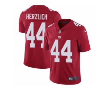 Men's Nike New York Giants #44 Mark Herzlich Vapor Untouchable Limited Red Alternate NFL Jersey