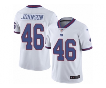 Men's Nike New York Giants #46 Will Johnson Limited White Rush NFL Jersey
