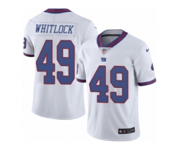 Men's Nike New York Giants #49 Nikita Whitlock Limited White Rush NFL Jersey