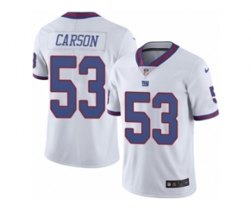 Men's Nike New York Giants #53 Harry Carson Limited White Rush NFL Jersey
