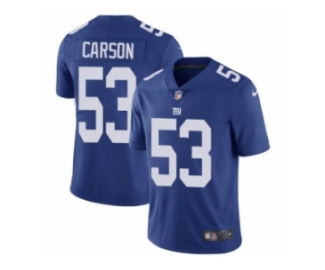 Men's Nike New York Giants #53 Harry Carson Vapor Untouchable Limited Royal Blue Team Color NFL Jersey