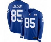 Men's Nike New York Giants #85 Rhett Ellison Limited Royal Blue Therma Long Sleeve NFL Jersey