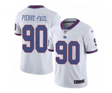 Men's Nike New York Giants #90 Jason Pierre-Paul Limited White Rush NFL Jersey