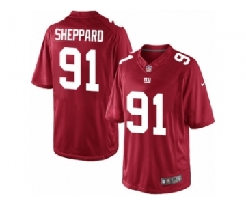 Men's Nike New York Giants #91 Kelvin Sheppard Limited Red Alternate NFL Jersey