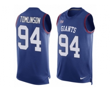 Men's Nike New York Giants #94 Dalvin Tomlinson Limited Royal Blue Player Name & Number Tank Top NFL Jersey