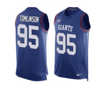 Men's Nike New York Giants #95 Dalvin Tomlinson Limited Royal Blue Player Name & Number Tank Top NFL Jersey