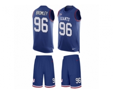 Men's Nike New York Giants #96 Jay Bromley Limited Royal Blue Tank Top Suit NFL Jersey