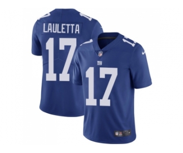 Nike New York Giants #17 Kyle Lauletta Royal Blue Team Color Men Stitched NFL Vapor Untouchable Limited Jersey