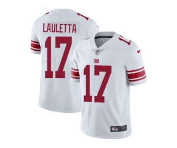 Nike New York Giants #17 Kyle Lauletta White Men Stitched NFL Vapor Untouchable Limited Jersey