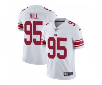 Nike New York Giants #95 B.J. Hill White Men Stitched NFL Vapor Untouchable Limited Jersey