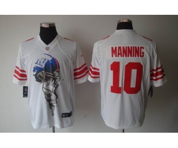 nike nfl jerseys new york giants #10 manning white[helmet tri-blend limited]