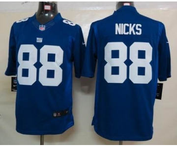 nike nfl jerseys new york giants #88 nicks blue[nike limited]