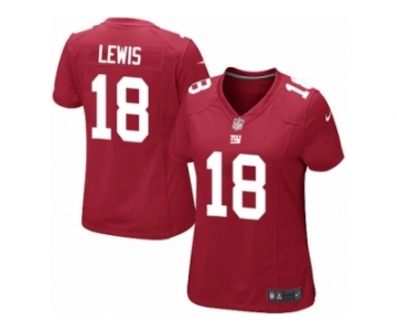 Women Nike New York Giants #18 Roger Lewis Game Red Alternate NFL Jersey