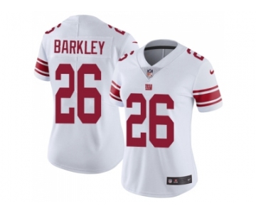 Women Nike New York Giants #26 Saquon Barkley White Stitched NFL Vapor Untouchable Limited Jersey