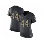 Women Nike New York Giants #44 Doug Kotar Limited Black 2016 Salute to Service NFL Jersey
