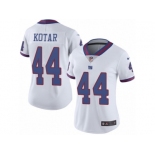 Women Nike New York Giants #44 Doug Kotar Limited White Rush Vapor Untouchable NFL Jersey