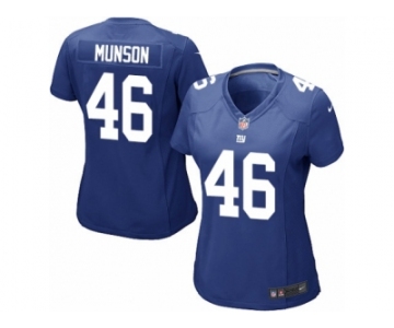 Women Nike New York Giants #46 Calvin Munson Game Royal Blue Team Color NFL Jersey