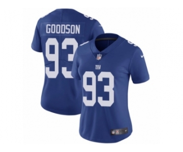 Women Nike New York Giants #93 B.J. Goodson Royal Blue Team Color Vapor Untouchable Limited Player NFL Jersey