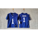 Women's New York Giants #1 Malik Nabers Blue F.U.S.E. Vapor Limited Stitched Jersey Women's New York Giants #1 Malik Nabers Blue F.U.S.E. Vapor Limited Stitched Jersey