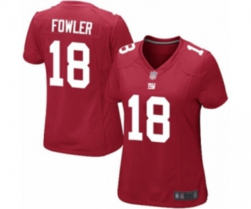 Women's New York Giants #18 Bennie Fowler Game Red Alternate Football Jersey
