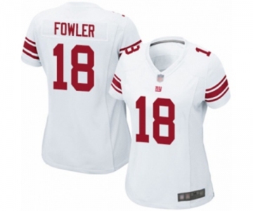 Women's New York Giants #18 Bennie Fowler Game White Football Jersey