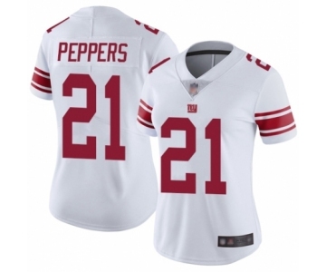 Women's New York Giants #21 Jabrill Peppers White Vapor Untouchable Limited Player Football Jersey