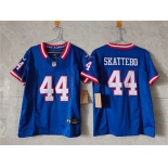 Women's New York Giants #44 Cam Skattebo Blue F.U.S.E. Throwback Limited Stitched Jersey Women's New York Giants #44 Cam Skattebo Blue F.U.S.E. Throwback Limited Stitched Jersey