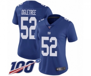 Women's New York Giants #52 Alec Ogletree Royal Blue Team Color Vapor Untouchable Limited Player 100th Season Football Jersey