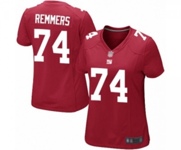Women's New York Giants #74 Mike Remmers Game Red Alternate Football Jersey