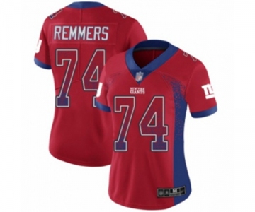 Women's New York Giants #74 Mike Remmers Limited Red Rush Drift Fashion Football Jersey