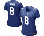 Women's New York Giants #8 Daniel Jones Game Royal Blue Team Color Football Jersey