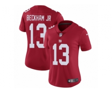 Women's Nike New York Giants #13 Odell Beckham Jr Vapor Untouchable Limited Red Alternate NFL Jersey