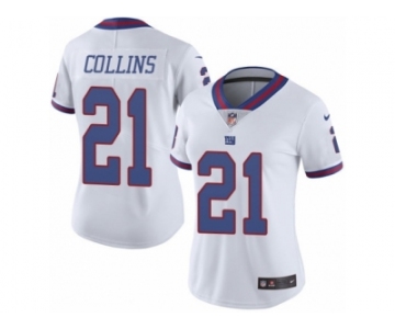 Women's Nike New York Giants #21 Landon Collins Limited White Rush NFL Jersey