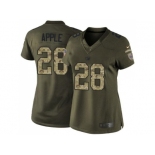 Women's Nike New York Giants #28 Eli Apple Green Stitched NFL Limited Salute to Service Jersey