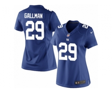 Women's Nike New York Giants #29 Wayne Gallman Limited Royal Blue Team Color NFL Jersey