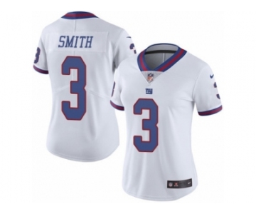 Women's Nike New York Giants #3 Geno Smith Limited White Rush NFL Jersey