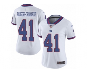Women's Nike New York Giants #41 Dominique Rodgers-Cromartie Limited White Rush NFL Jersey