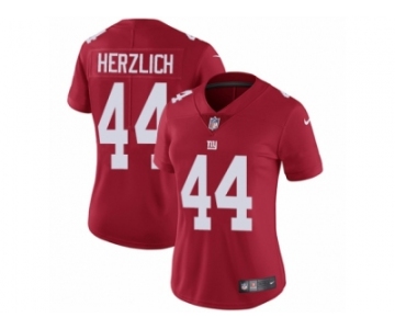 Women's Nike New York Giants #44 Mark Herzlich Vapor Untouchable Limited Red Alternate NFL Jersey