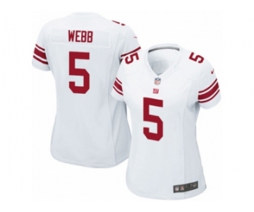 Women's Nike New York Giants #5 Davis Webb Limited White NFL Jersey