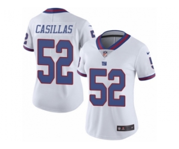 Women's Nike New York Giants #52 Jonathan Casillas Limited White Rush NFL Jersey
