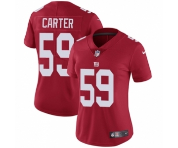 Women's Nike New York Giants #59 Lorenzo Carter Red Alternate Vapor Untouchable Elite Player NFL Jersey