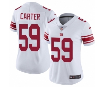 Women's Nike New York Giants #59 Lorenzo Carter White Vapor Untouchable Limited Player NFL Jersey
