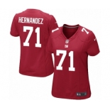 Women's Nike New York Giants #71 Will Hernandez Game Red Alternate NFL Jersey