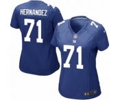 Women's Nike New York Giants #71 Will Hernandez Game Royal Blue Team Color NFL Jersey