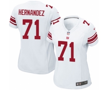 Women's Nike New York Giants #71 Will Hernandez Game White NFL Jersey
