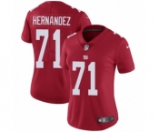 Women's Nike New York Giants #71 Will Hernandez Red Alternate Vapor Untouchable Elite Player NFL Jersey