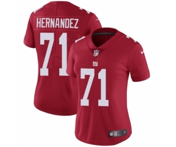 Women's Nike New York Giants #71 Will Hernandez Red Alternate Vapor Untouchable Elite Player NFL Jersey